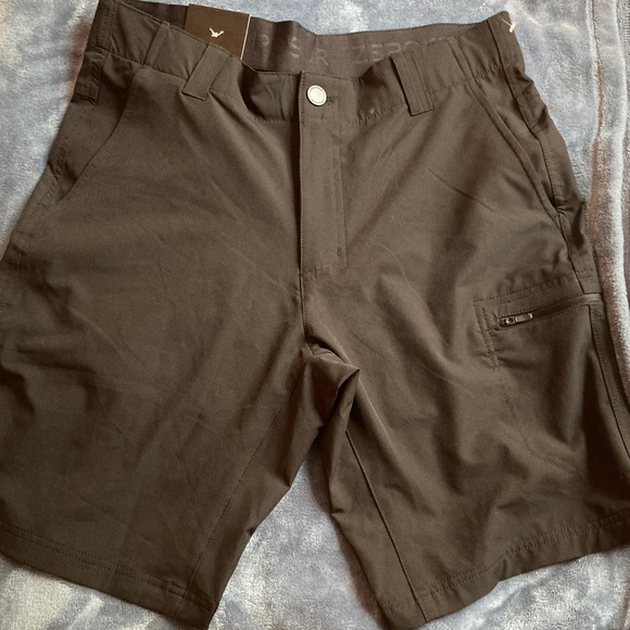 ZeroXposur Men's Dark Brown Flat Front Shorts - Picture 1 of 5